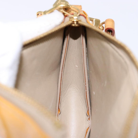 LOUIS VUITTON Monogram Vernis Lexington Accessory Pouch Beige M91010 Auth 138279