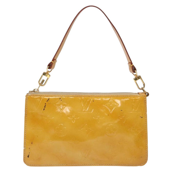 LOUIS VUITTON Monogram Vernis Lexington Accessory Pouch Beige M91010 Auth 138279
