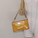 LOUIS VUITTON Monogram Vernis Lexington Accessory Pouch Beige M91010 Auth 138279-22