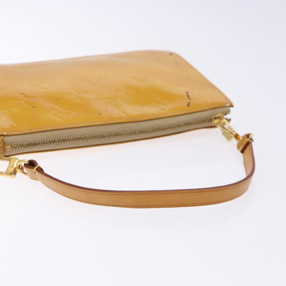 LOUIS VUITTON Monogram Vernis Lexington Accessory Pouch Beige M91010 Auth 138279