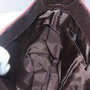 BURBERRY Nova Check Blue Label Shoulder Bag Canvas Red Silver Auth 138283-18