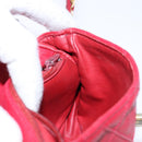 CHANEL Bicolore Waist bag Lamb Skin Red Gold CC Auth 138285-19