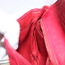 CHANEL Bicolore Waist bag Lamb Skin Red Gold CC Auth 138285-20