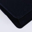 CHANEL Matelasse Chain Shoulder Bag Cotton Navy Gold CC Auth 138286-17