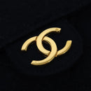 CHANEL Matelasse Chain Shoulder Bag Cotton Navy Gold CC Auth 138286-19