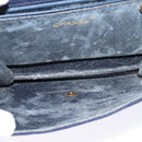 CHANEL Matelasse Chain Shoulder Bag Cotton Navy Gold CC Auth 138286-9