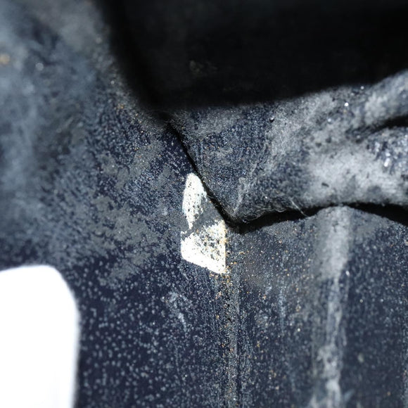 CHANEL Matelasse Chain Shoulder Bag Cotton Navy Gold CC Auth 138286