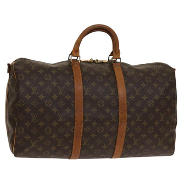 LOUIS VUITTON Monogram Keepall Bandouliere 50 Boston Bag M41416 LV Auth 138297