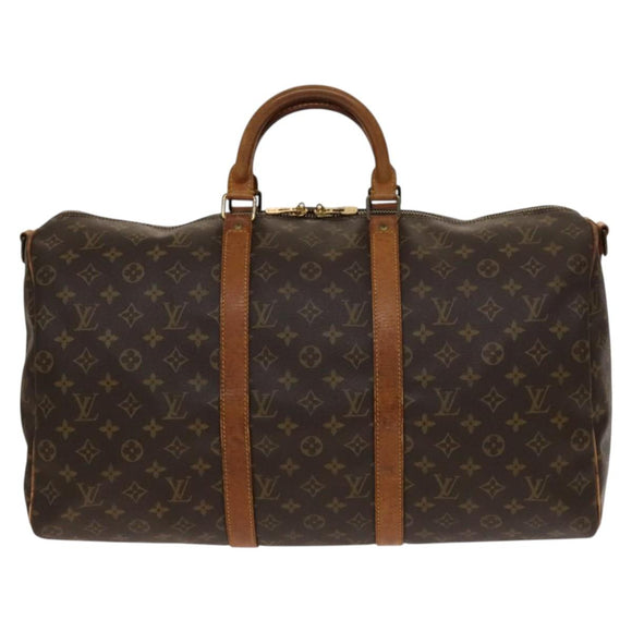 LOUIS VUITTON Monogram Keepall Bandouliere 50 Boston Bag M41416 LV Auth 138297