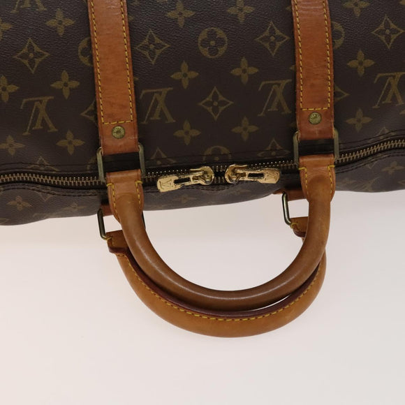 LOUIS VUITTON Monogram Keepall Bandouliere 50 Boston Bag M41416 LV Auth 138297