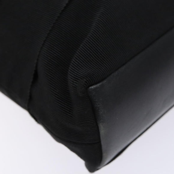 Salvatore Ferragamo Vala Chain Shoulder Bag Canvas Black Gold Auth 138299