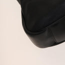 GUCCI Bamboo Shoulder Bag Leather 2way Black Gold 001 1781 1577 Auth 138302-13