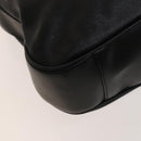 GUCCI Bamboo Shoulder Bag Leather 2way Black Gold 001 1781 1577 Auth 138302-15