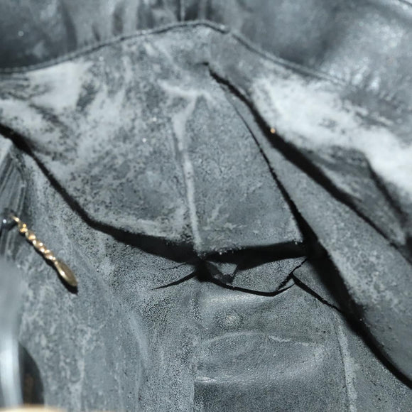 GUCCI Bamboo Shoulder Bag Leather 2way Black Gold 001 1781 1577 Auth 138302