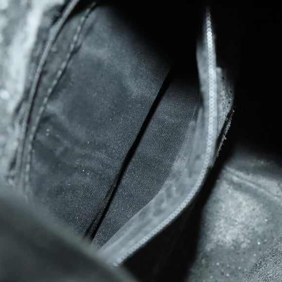 GUCCI Bamboo Shoulder Bag Leather 2way Black Gold 001 1781 1577 Auth 138302