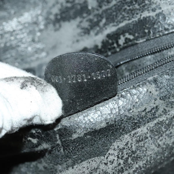 GUCCI Bamboo Shoulder Bag Leather 2way Black Gold 001 1781 1577 Auth 138302