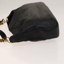 GUCCI Bamboo Shoulder Bag Leather 2way Black Gold 001 1781 1577 Auth 138302-5