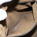 FENDI Zucca Canvas Vanity Pouch Brown Black gold Auth 138304-22