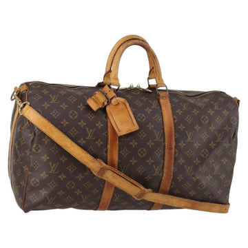 LOUIS VUITTON Monogram Keepall Bandouliere 50 Hand Bag M41416 LV Auth 138308
