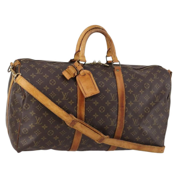 LOUIS VUITTON Monogram Keepall Bandouliere 50 Hand Bag M41416 LV Auth 138308