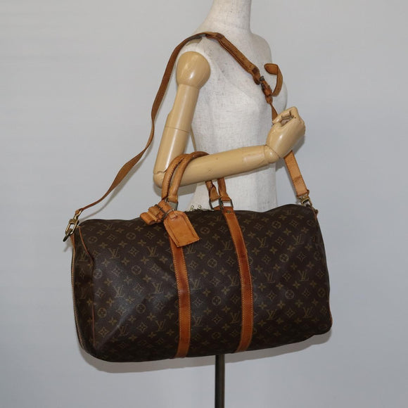 LOUIS VUITTON Monogram Keepall Bandouliere 50 Hand Bag M41416 LV Auth 138308