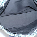 BURBERRY Nova Check Blue Label Hand Bag Nylon Light Blue Silver Auth 138310-11