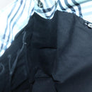 BURBERRY Nova Check Blue Label Hand Bag Nylon Light Blue Silver Auth 138310-19