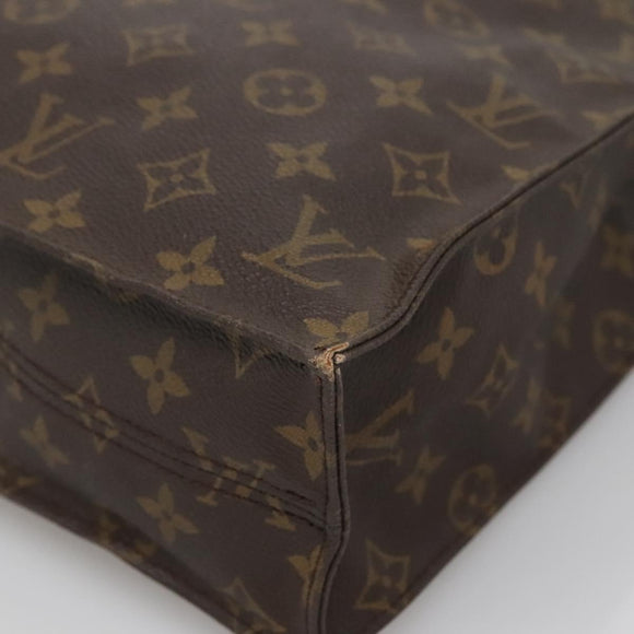 LOUIS VUITTON Monogram Sac Plat Hand Bag M51140 LV Auth 138313