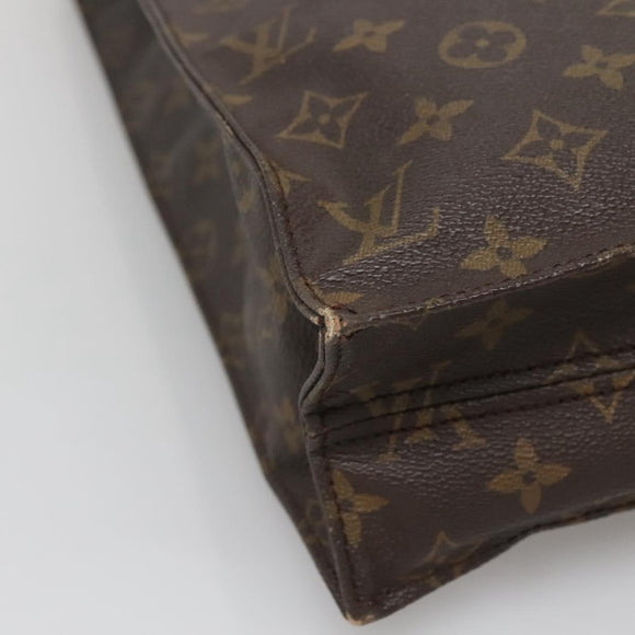 LOUIS VUITTON Monogram Sac Plat Hand Bag M51140 LV Auth 138313