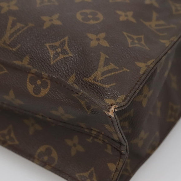 LOUIS VUITTON Monogram Sac Plat Hand Bag M51140 LV Auth 138313