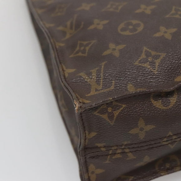 LOUIS VUITTON Monogram Sac Plat Hand Bag M51140 LV Auth 138313