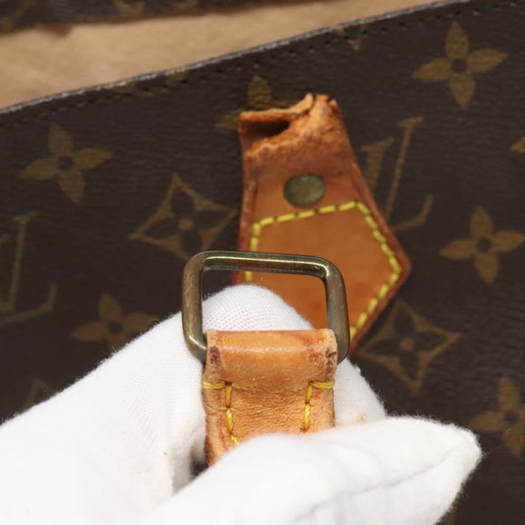 LOUIS VUITTON Monogram Sac Plat Hand Bag M51140 LV Auth 138313