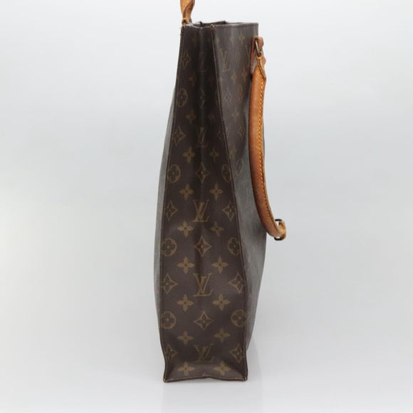 LOUIS VUITTON Monogram Sac Plat Hand Bag M51140 LV Auth 138313