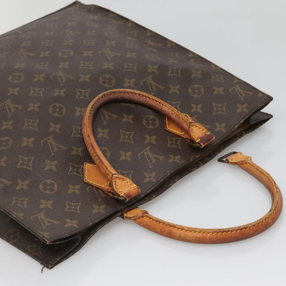 LOUIS VUITTON Monogram Sac Plat Hand Bag M51140 LV Auth 138313