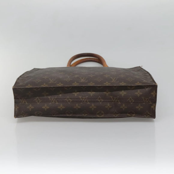 LOUIS VUITTON Monogram Sac Plat Hand Bag M51140 LV Auth 138313