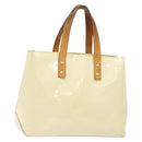 LOUIS VUITTON Monogram Vernis Reade PM Hand Bag Perle M91336 LV Auth 138316-1