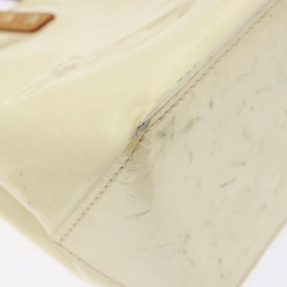 LOUIS VUITTON Monogram Vernis Reade PM Hand Bag Perle M91336 LV Auth 138316