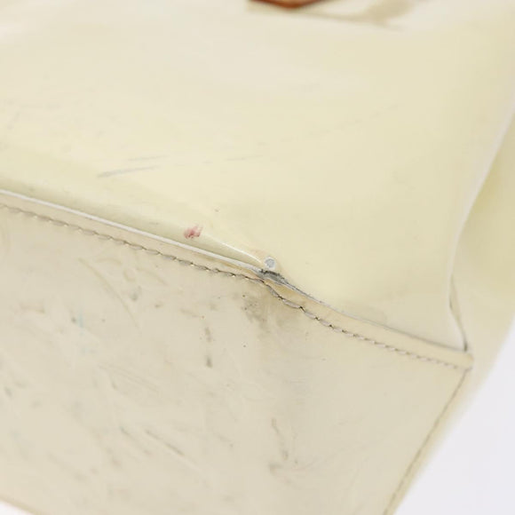 LOUIS VUITTON Monogram Vernis Reade PM Hand Bag Perle M91336 LV Auth 138316