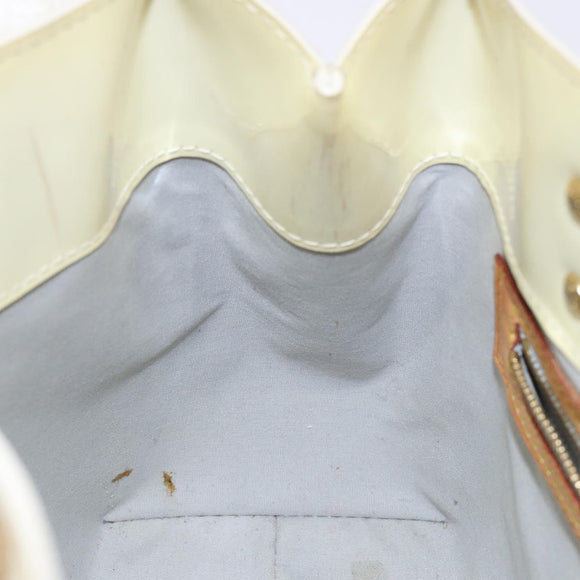 LOUIS VUITTON Monogram Vernis Reade PM Hand Bag Perle M91336 LV Auth 138316