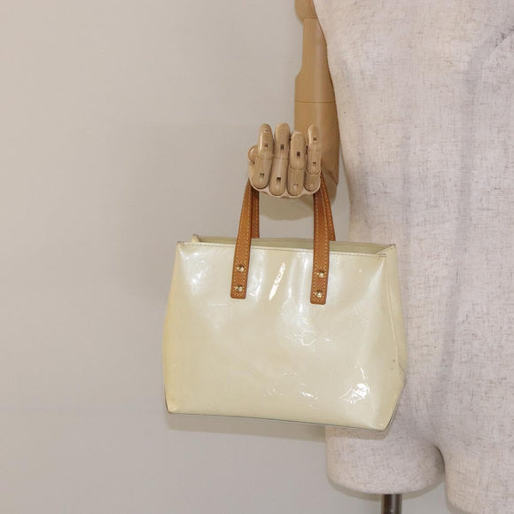 LOUIS VUITTON Monogram Vernis Reade PM Hand Bag Perle M91336 LV Auth 138316