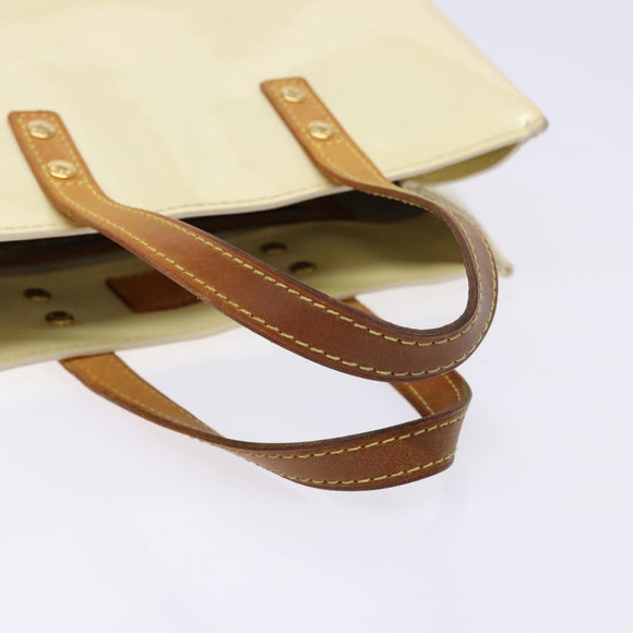 LOUIS VUITTON Monogram Vernis Reade PM Hand Bag Perle M91336 LV Auth 138316