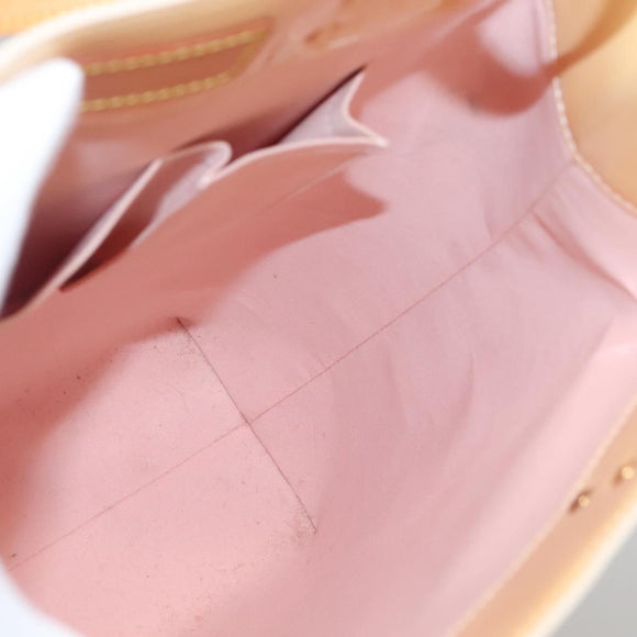 LOUIS VUITTON Vernis Reade MM Hand Bag Marshmallow Pink M91304 LV Auth 138317