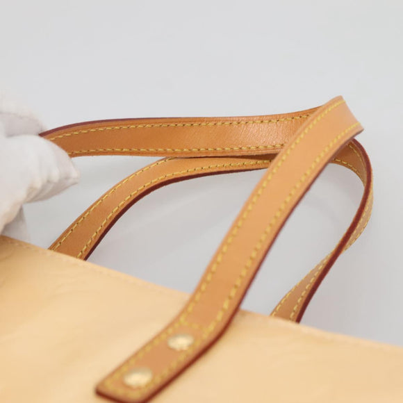 LOUIS VUITTON Vernis Reade MM Hand Bag Marshmallow Pink M91304 LV Auth 138317