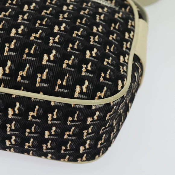 CHANEL Shoulder Bag Canvas Black Silver CC Auth 138320