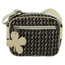 CHANEL Shoulder Bag Canvas Black Silver CC Auth 138320-2