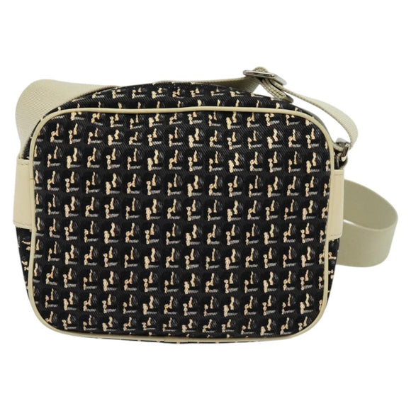 CHANEL Shoulder Bag Canvas Black Silver CC Auth 138320