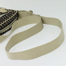 CHANEL Shoulder Bag Canvas Black Silver CC Auth 138320-7