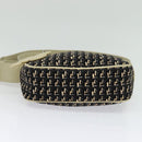 CHANEL Shoulder Bag Canvas Black Silver CC Auth 138320-9