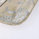 GUCCI Chain Shoulder Bag Velor White 007 2033 1705 Auth 138324-13