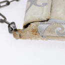 GUCCI Chain Shoulder Bag Velor White 007 2033 1705 Auth 138324-14